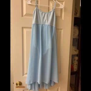 Baby blue Body Wrapper with flowy skirt